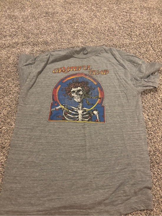 Grateful Dead Other - Grateful Dead Heather Gray Multicolor Skeleton Graphic Tee